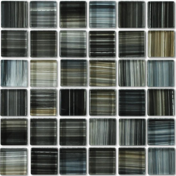 Aquabella Monet Stormy 1x1 Glass Tile